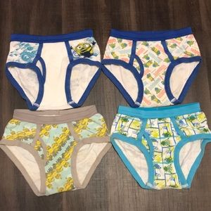 Set of 4 minion boys underwear
